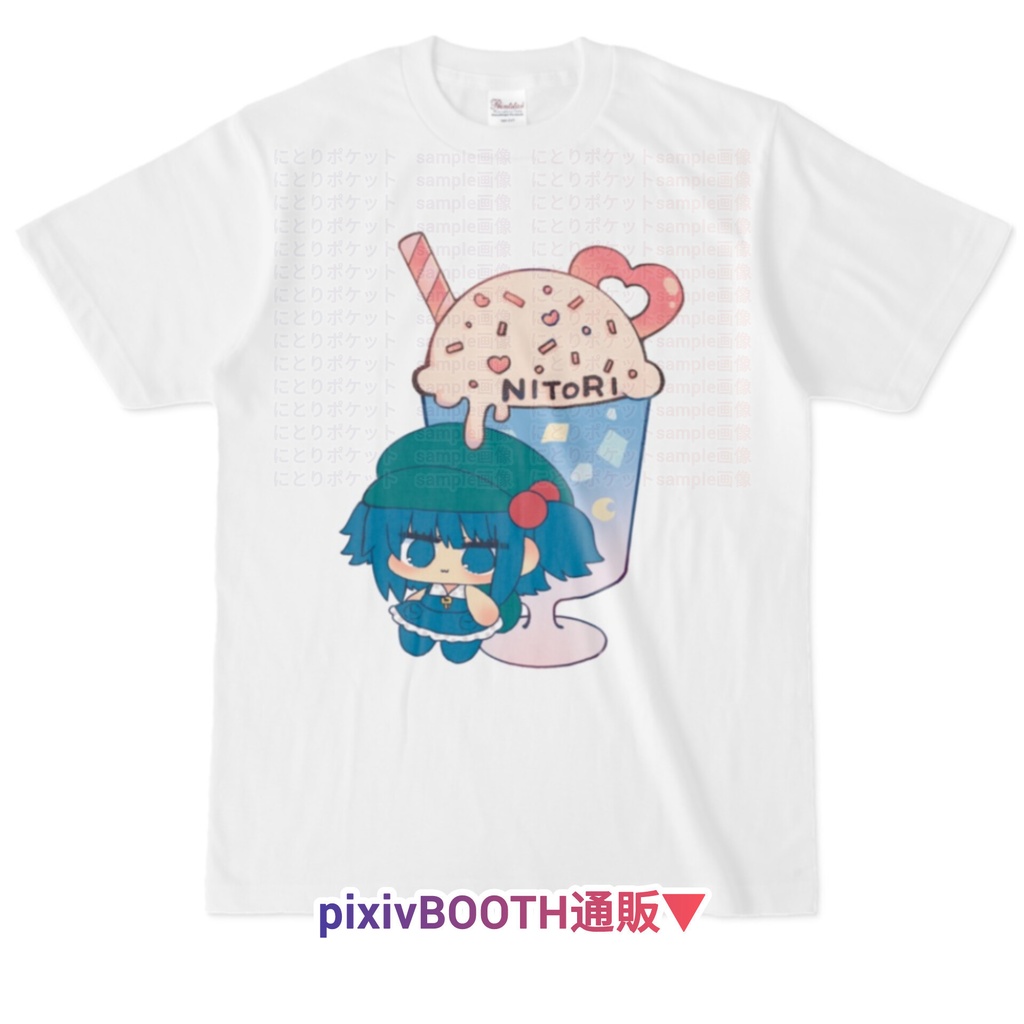 河城にとりフロートTシャツ 東方同人グッズ