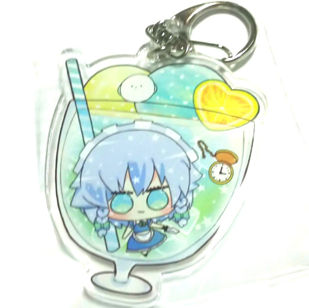 鈴瑚・椛・くまにとり ジュースフロートアクキー 東方projectーアクリルキーホルダー