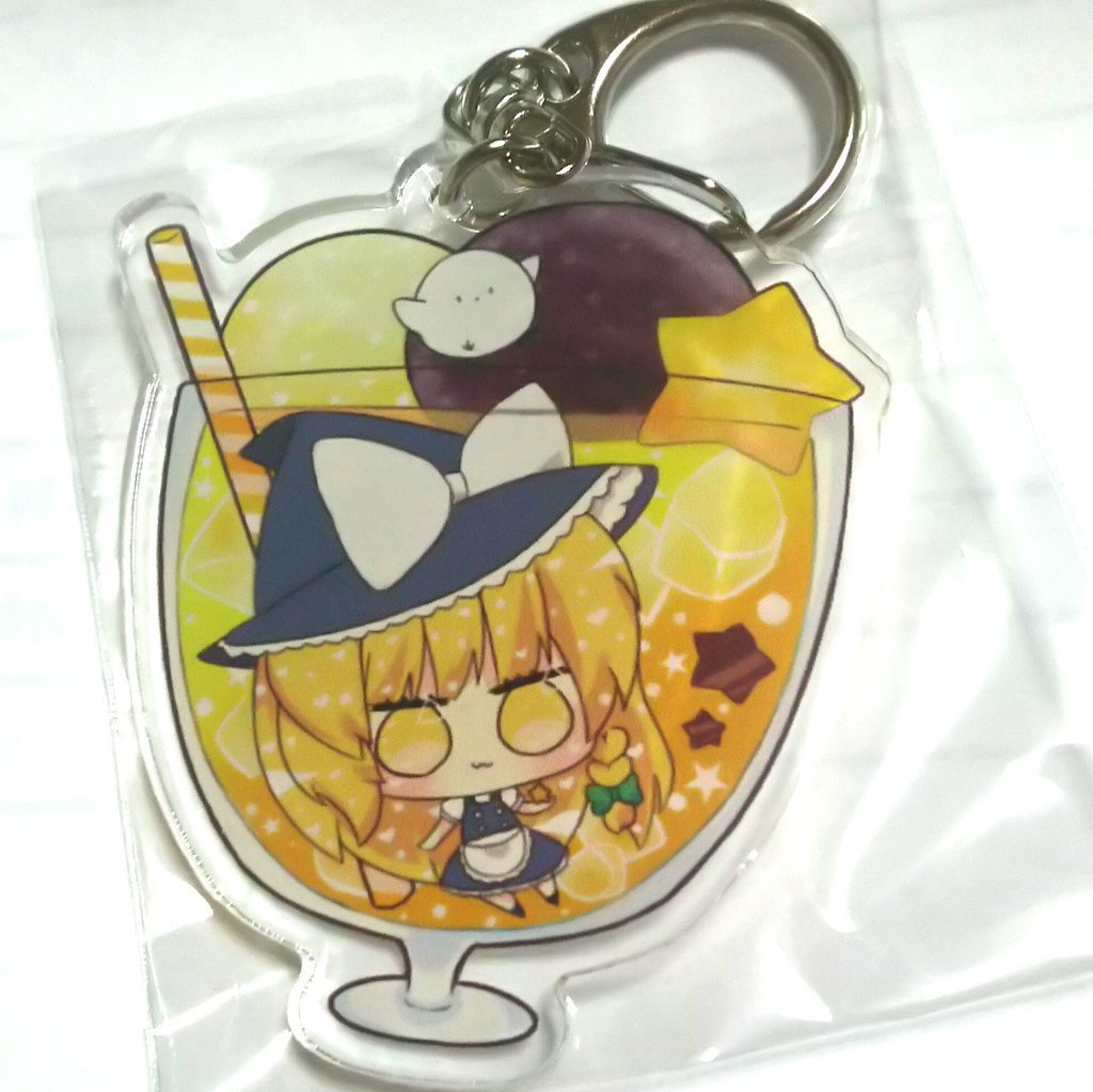 鈴瑚・椛・くまにとり ジュースフロートアクキー 東方projectーアクリルキーホルダー