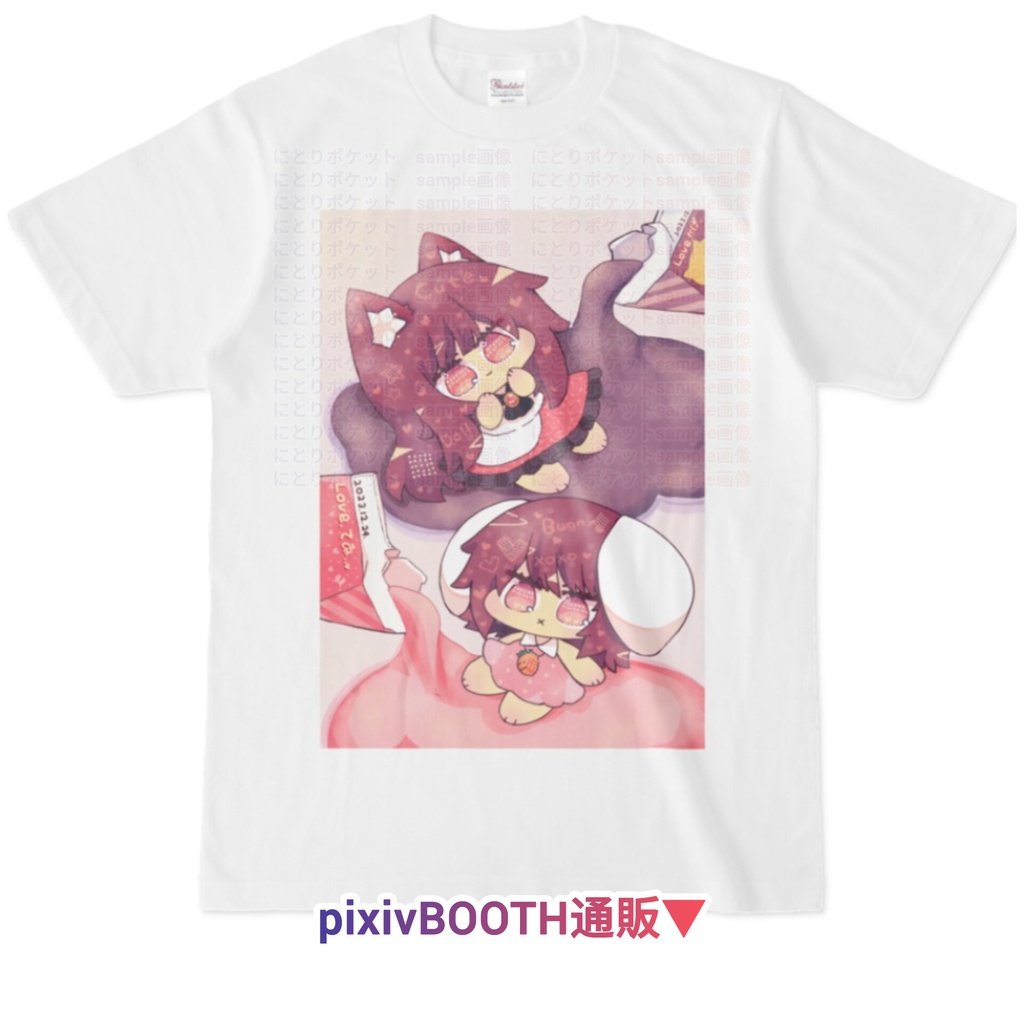 影狼&てゐ【S.M.L.XL】東方Project同人白Tシャツ