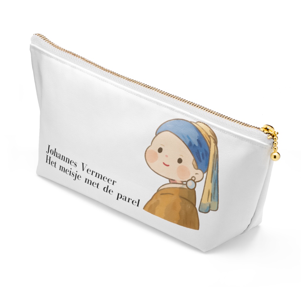 ゆるっと真珠の耳飾りの少女とイレーヌ・カーン・ダンヴェール嬢ポーチ