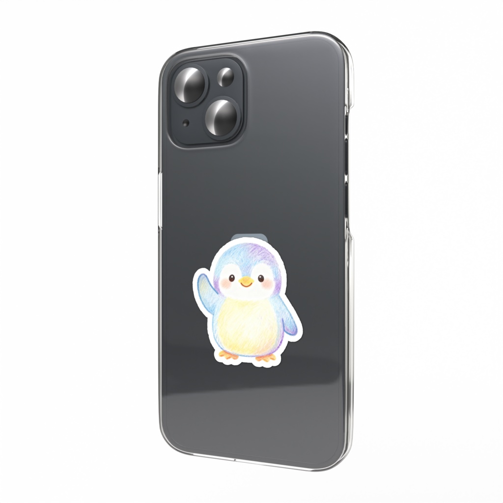 お手振りペンギンステッカー