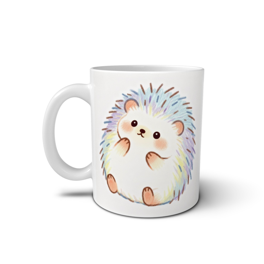 首傾げハリネズミマグカップ