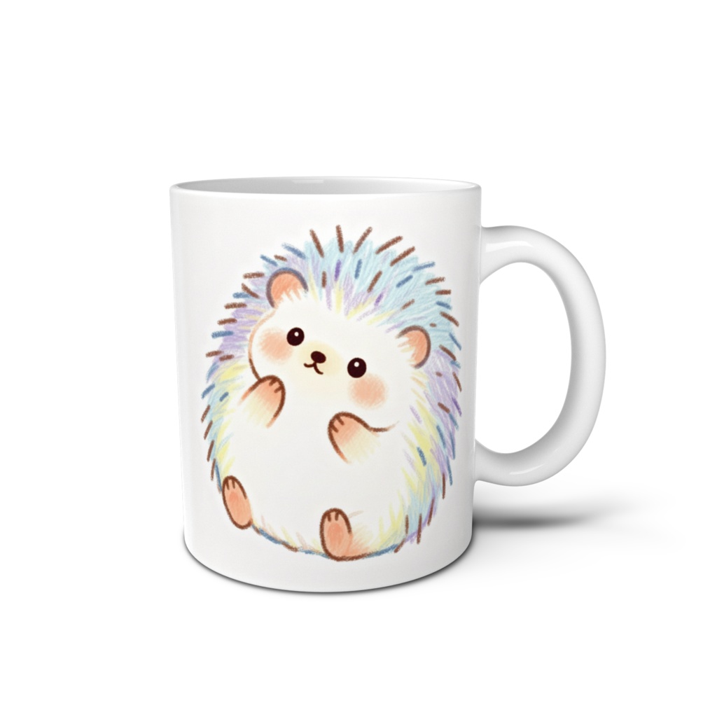 首傾げハリネズミマグカップ
