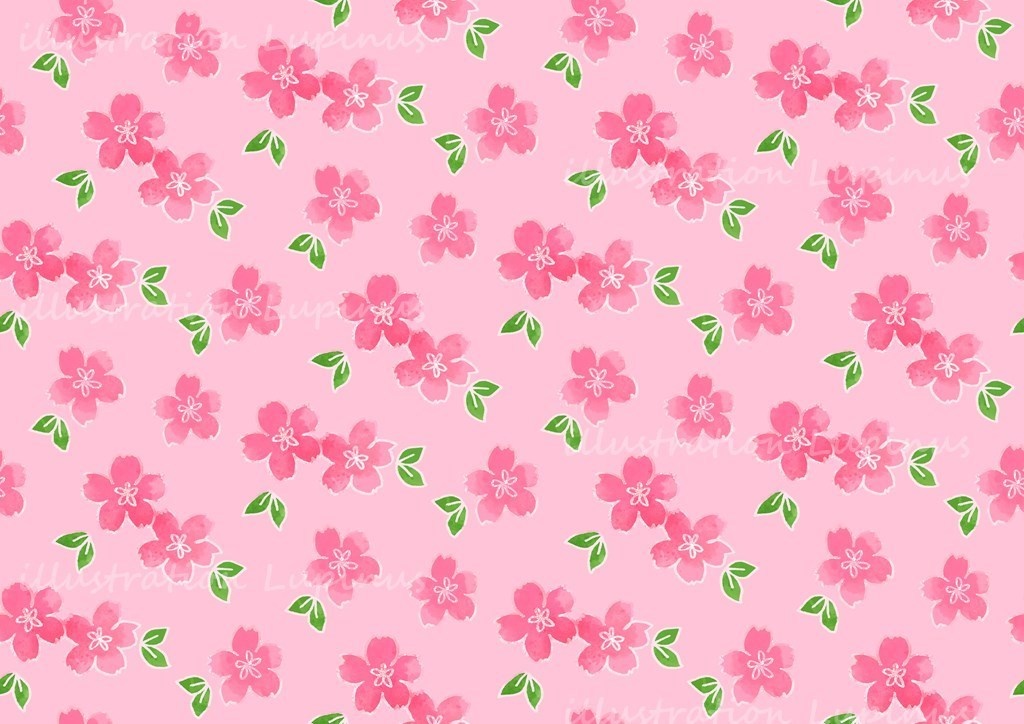 【フリー素材】シンプル和風花柄シームレス素材 6柄セット