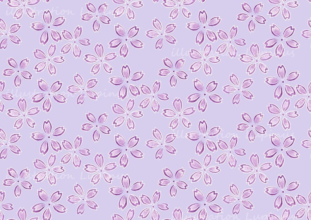 【フリー素材】シンプル和風花柄シームレス素材 6柄セット