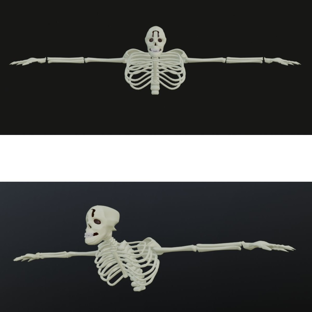 【VRChat対応】シンプルスカルシリーズ~がしゃどくろ~【3Dアバター】