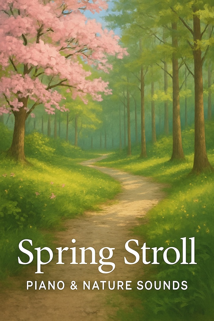 春風の環境音 × ピアノBGM(10曲パック) – Healing Piano with Spring Nature Sounds