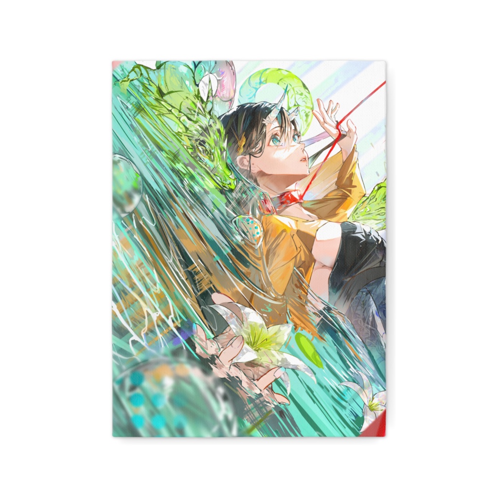 よはく オリジナルイラスト『竜』F4キャンバス