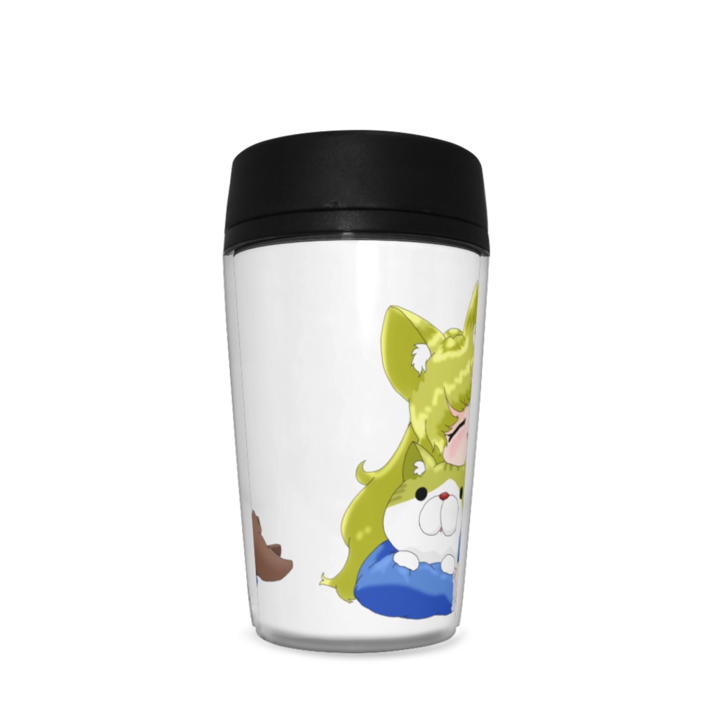 【猫のけものじん+猫】ポーラちゃんタンブラー【イラスト版、3Dアバター版】