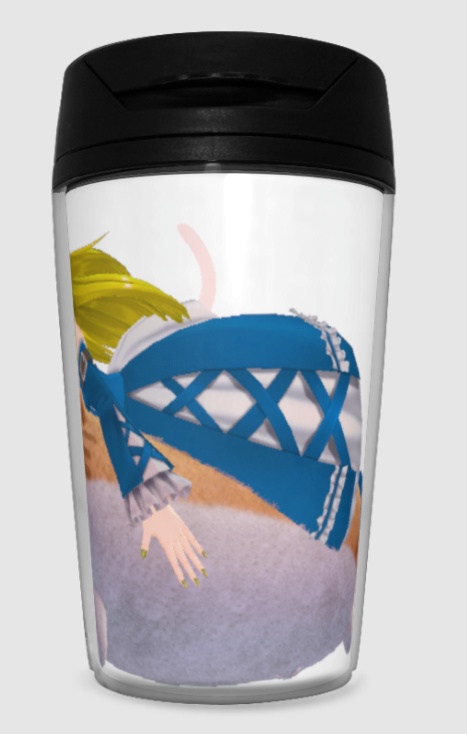 【猫のけものじん+猫】ポーラちゃんタンブラー【イラスト版、3Dアバター版】