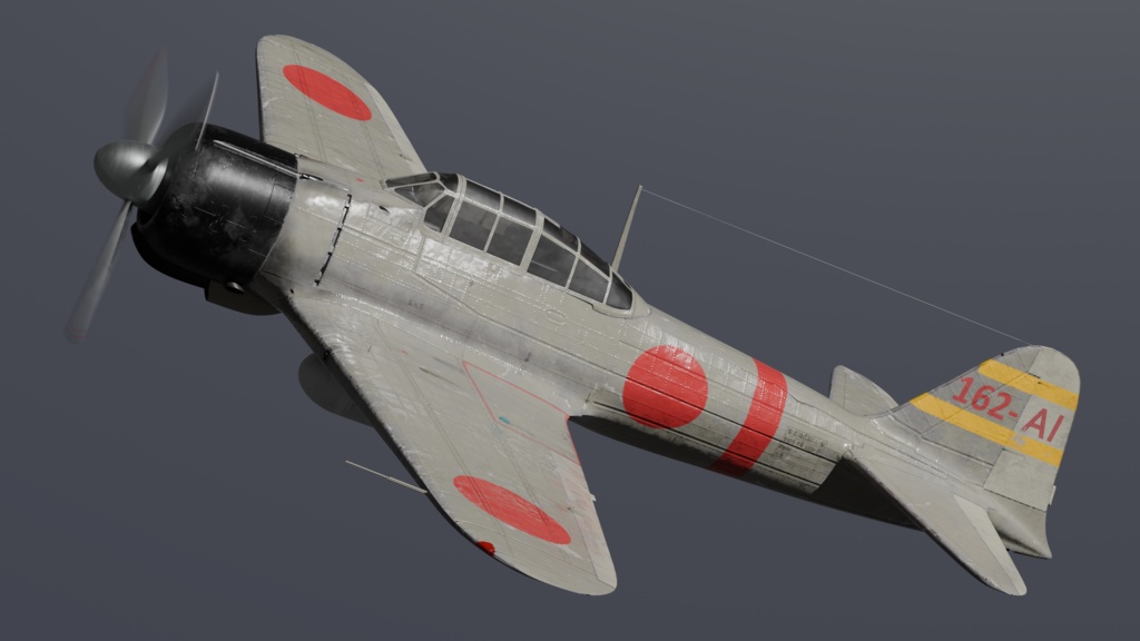 【3Dmodel】21型 零式艦上戦闘機 ゼロ戦