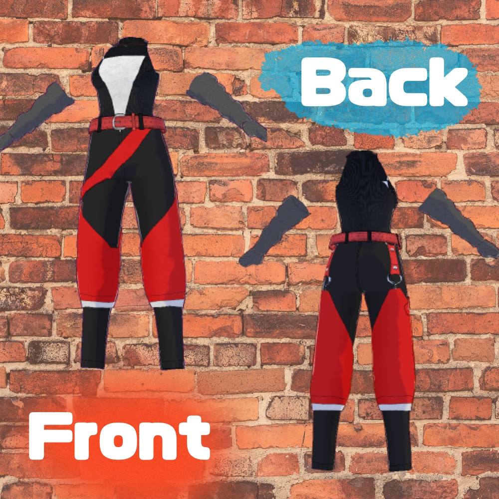 【VRoid 衣装セット】ストリートボトムス