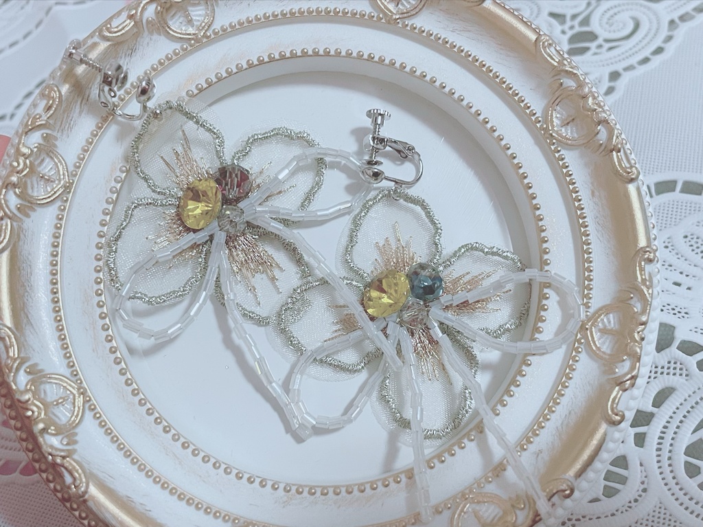 リボン×フラワー