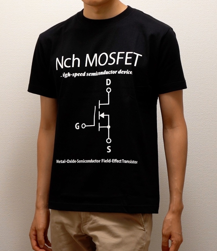 Nch MOSFET Tシャツ ブラック(Mサイズ)