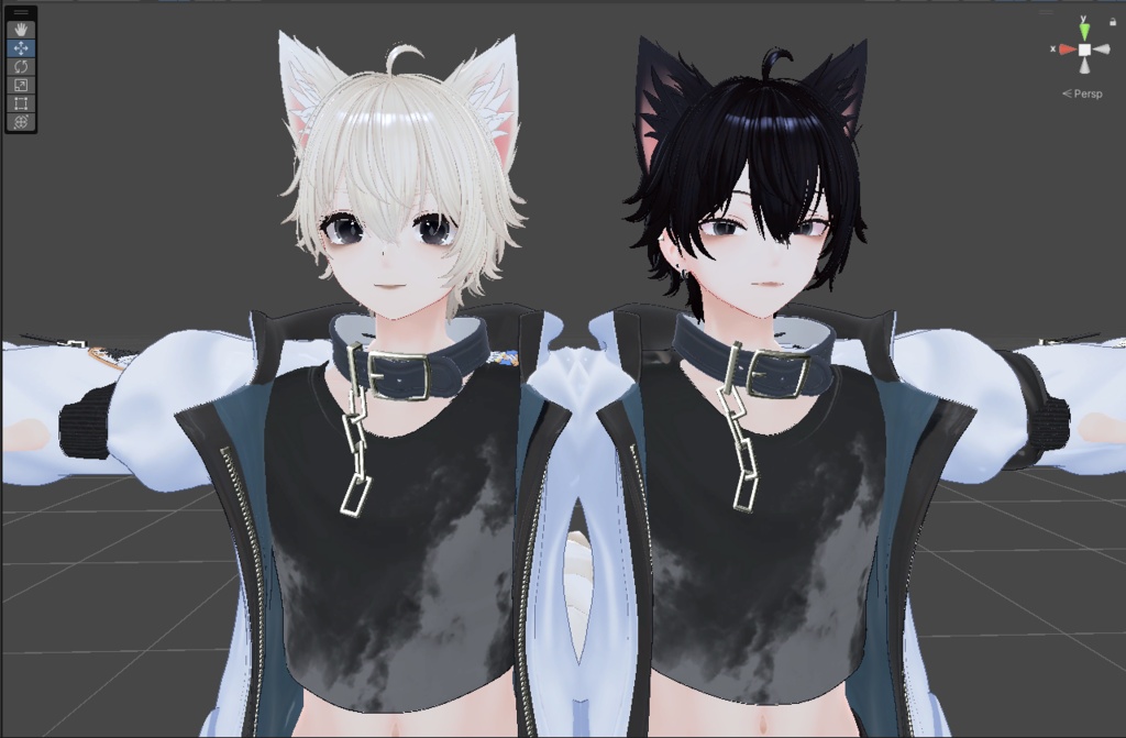 【野良犬】彼方君こまの君対応　服のテクスチャとメイク　5260363 / 6813995