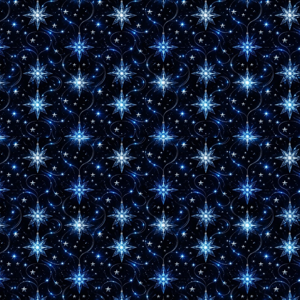 オーロラ星空クリスマス柄デジタルペーパー6枚セット 2000×2000px