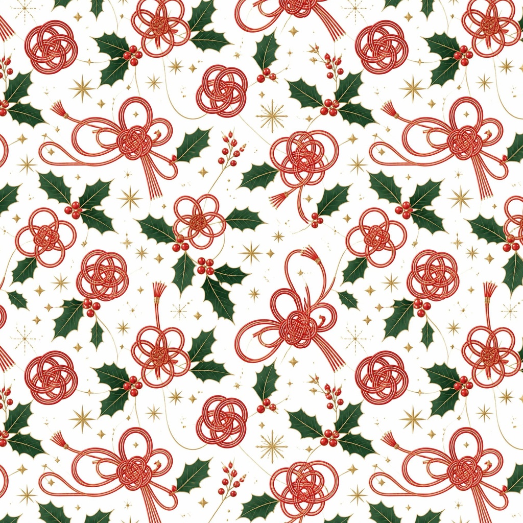 和柄クリスマスデジタルペーパー12枚セット 2000×2000px