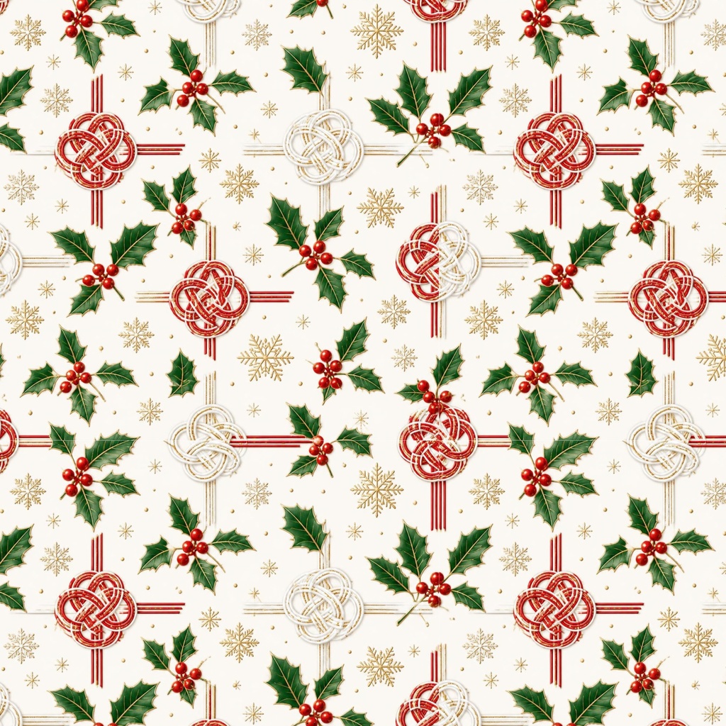 和柄クリスマスデジタルペーパー12枚セット 2000×2000px