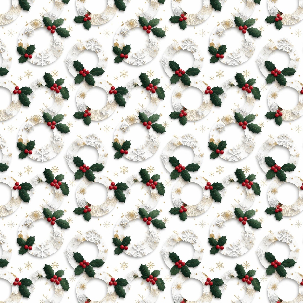 和柄クリスマスデジタルペーパー12枚セット 2000×2000px