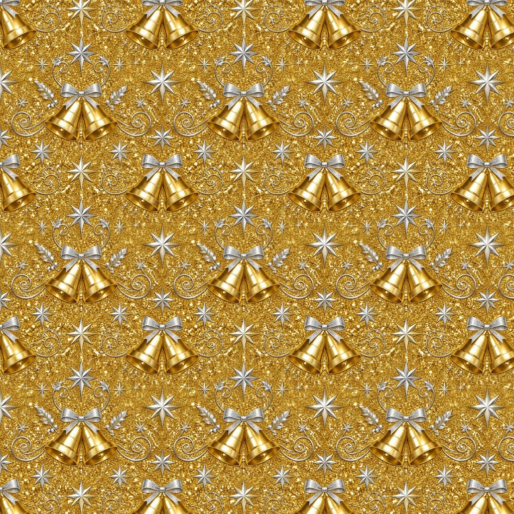 金銀クリスマス柄デジタルペーパー6枚セット 2000×2000px