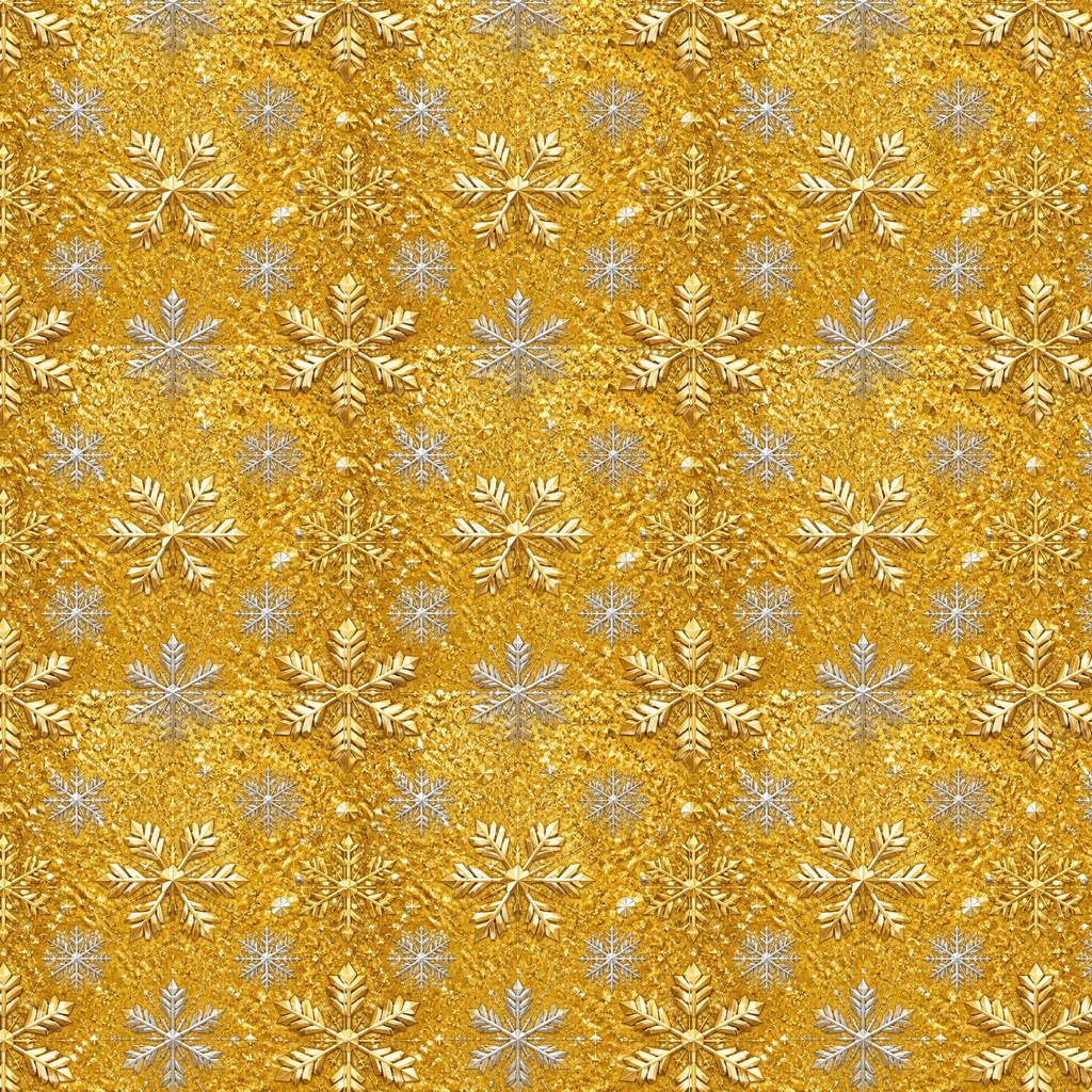 金銀クリスマス柄デジタルペーパー6枚セット 2000×2000px