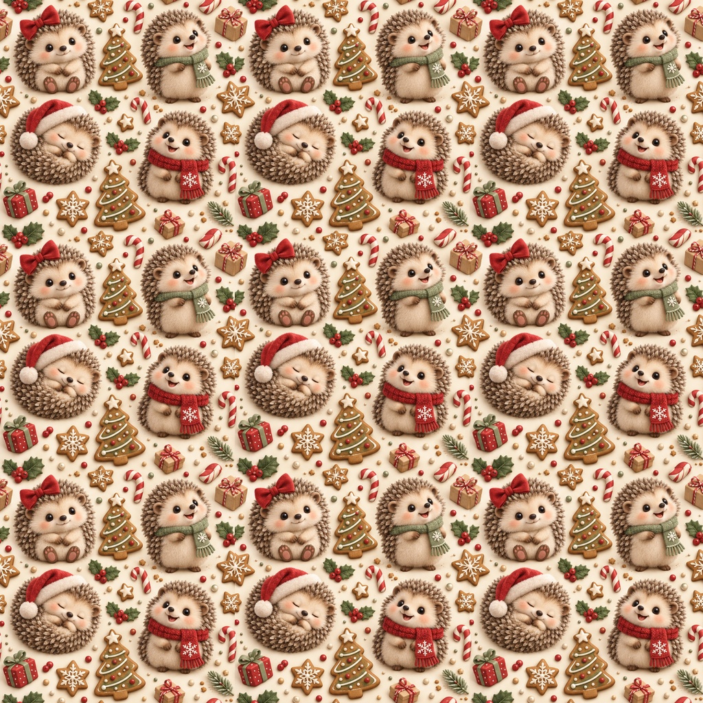 ふわふわクリスマスどうぶつ柄デジタルペーパー10柄セット 2000×2000px