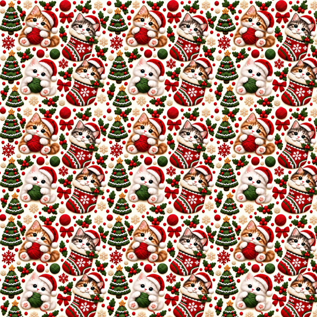 ふわふわクリスマスどうぶつ柄デジタルペーパー10柄セット 2000×2000px
