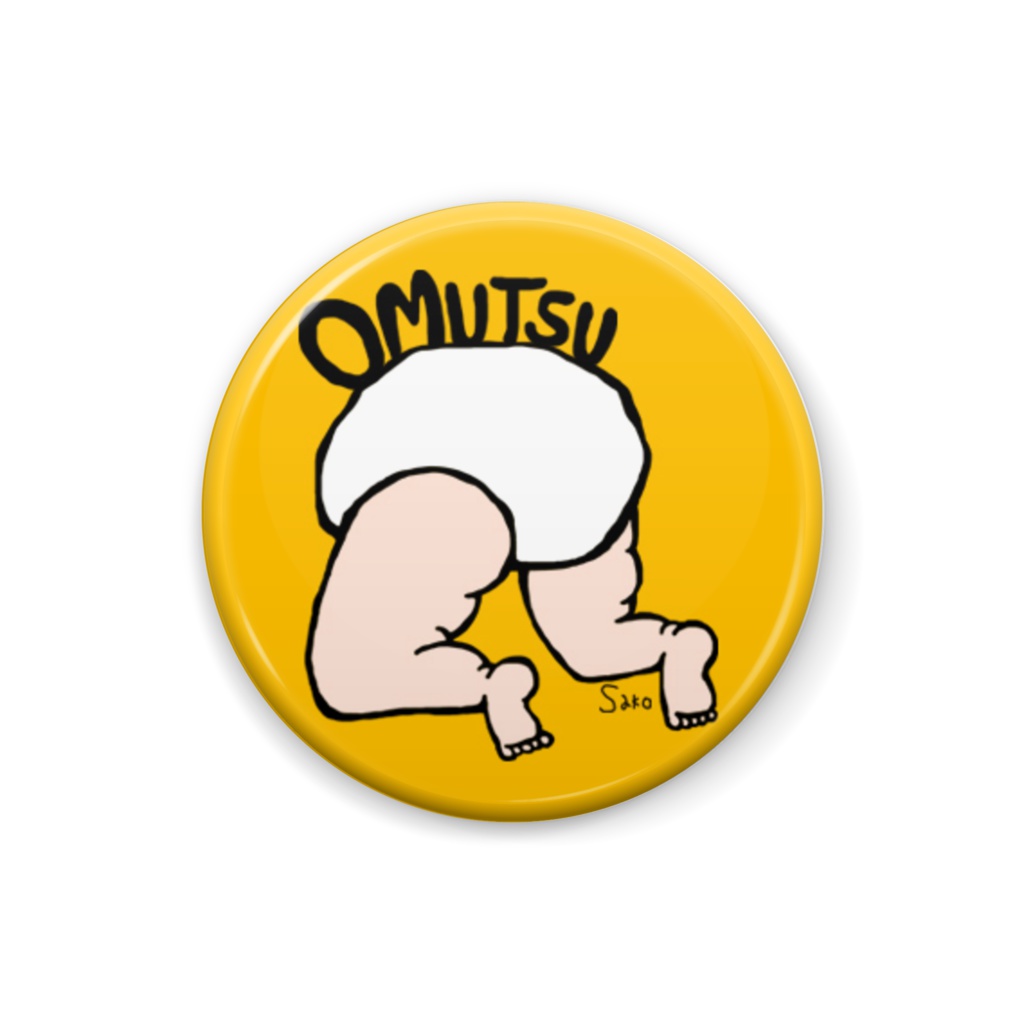 OMUTSU 缶バッジ