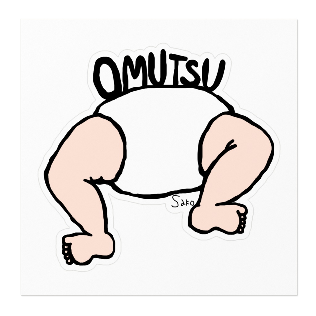 OMUTSUロゴ入り ステッカー