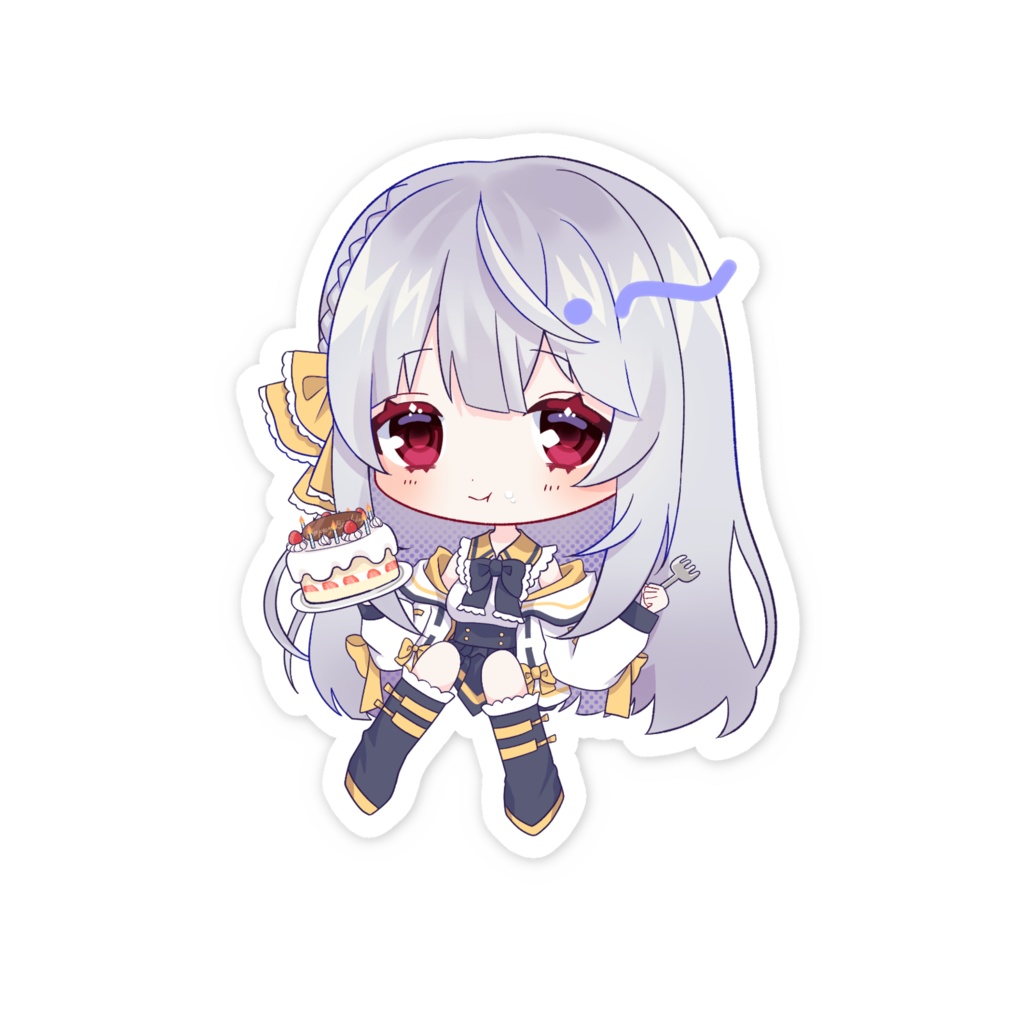 ケーキもぐもぐステッカー