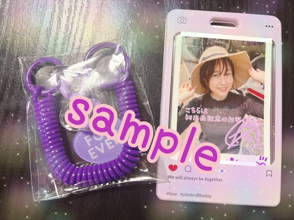 チェキ風生写真セット（紫チェキフォルダー＆お手紙付き♡）