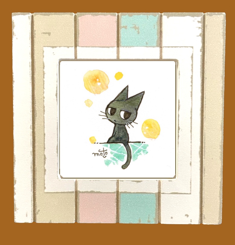ふりかえるチビクロちゃんA・額付き原画