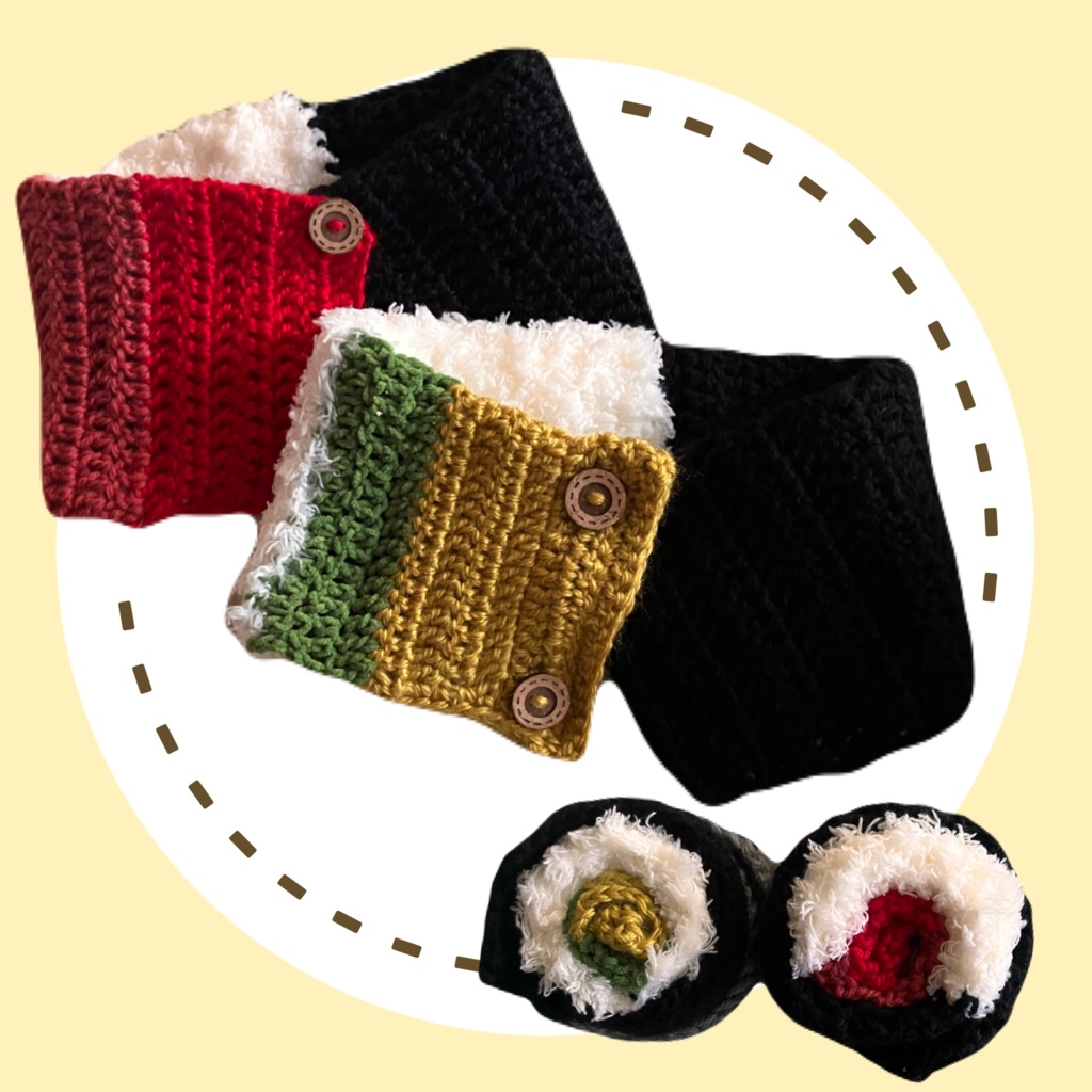 お寿司になるネックウォーマー