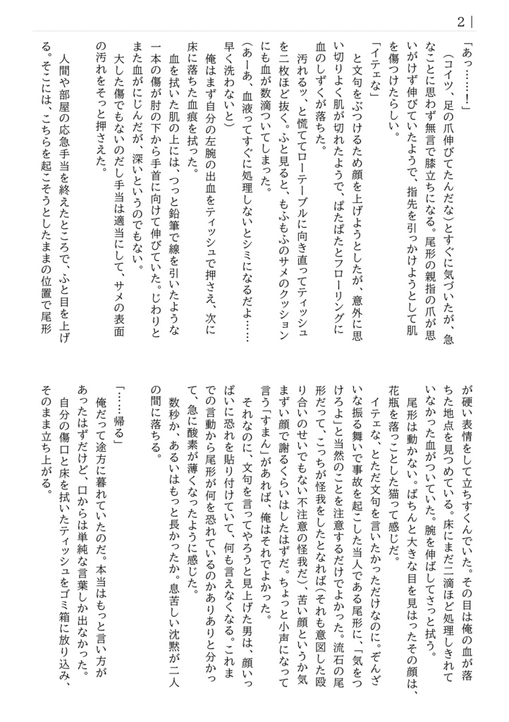 尾杉小冊子「夏果てぬ (自家製本版)」