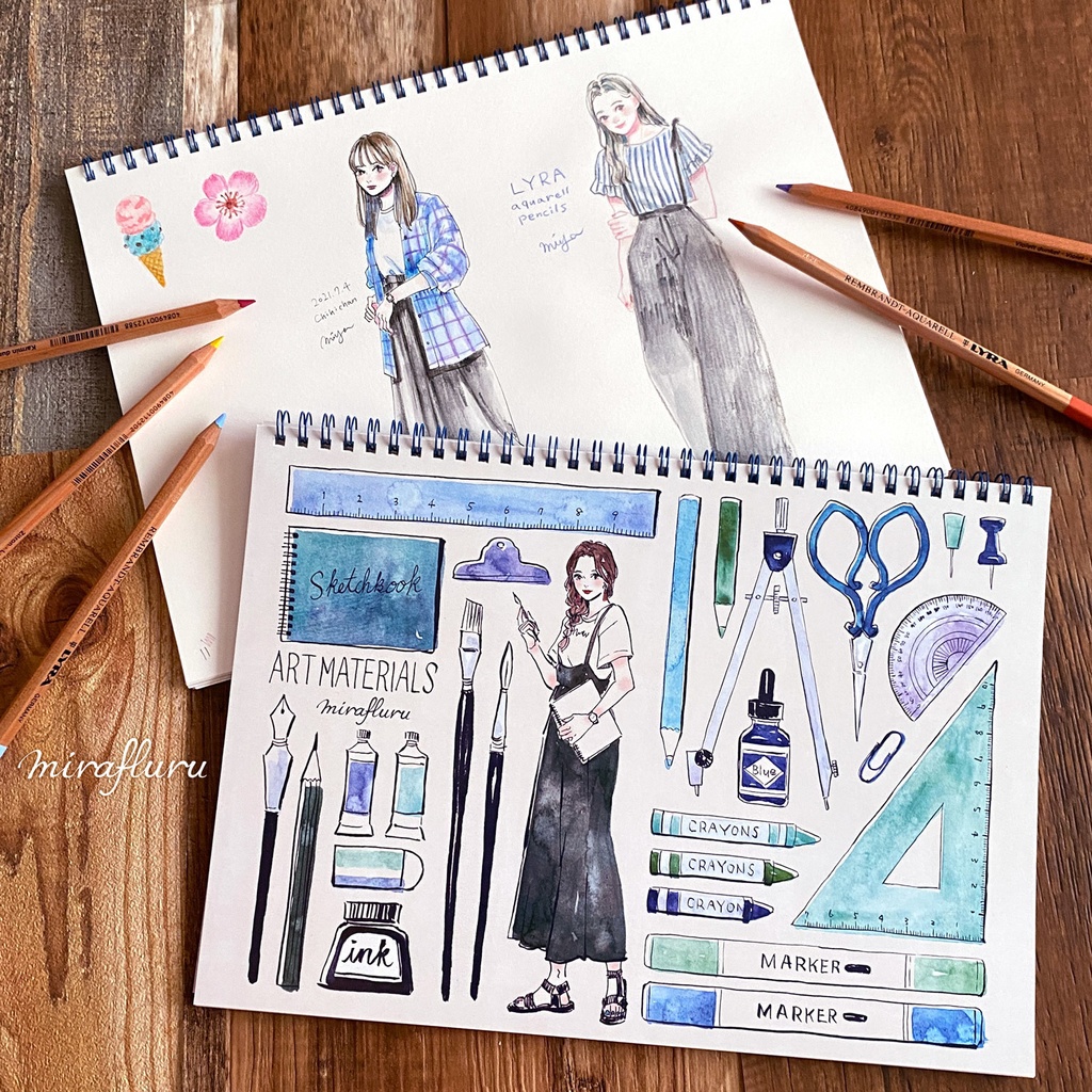 A4サイズスケッチブック『夏画材』