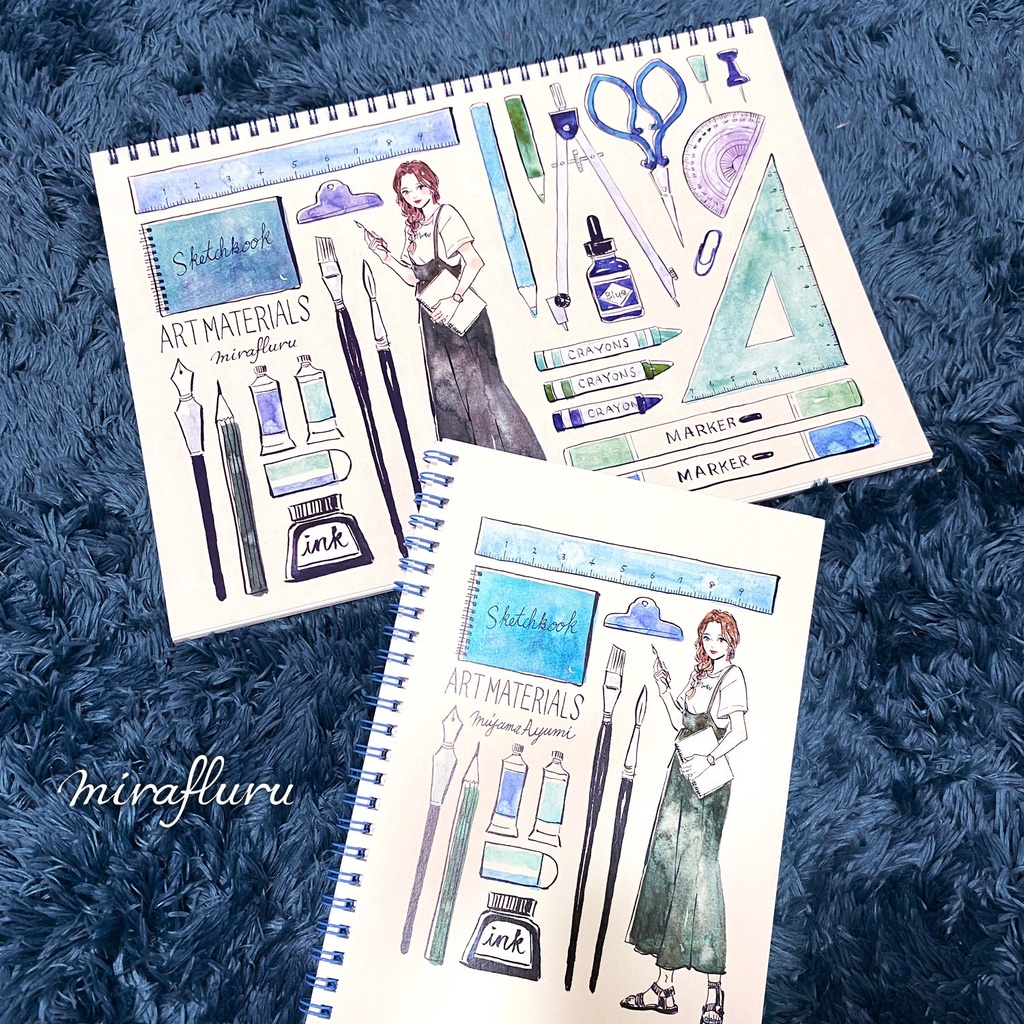 A4サイズスケッチブック『夏画材』