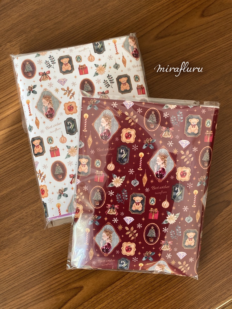 クリスマスラッピングペーパー