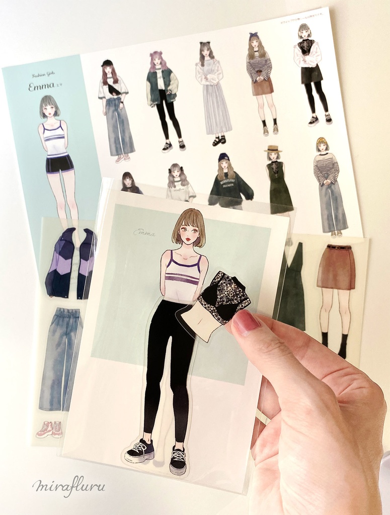 着せ替えシール【Fashion Girls】