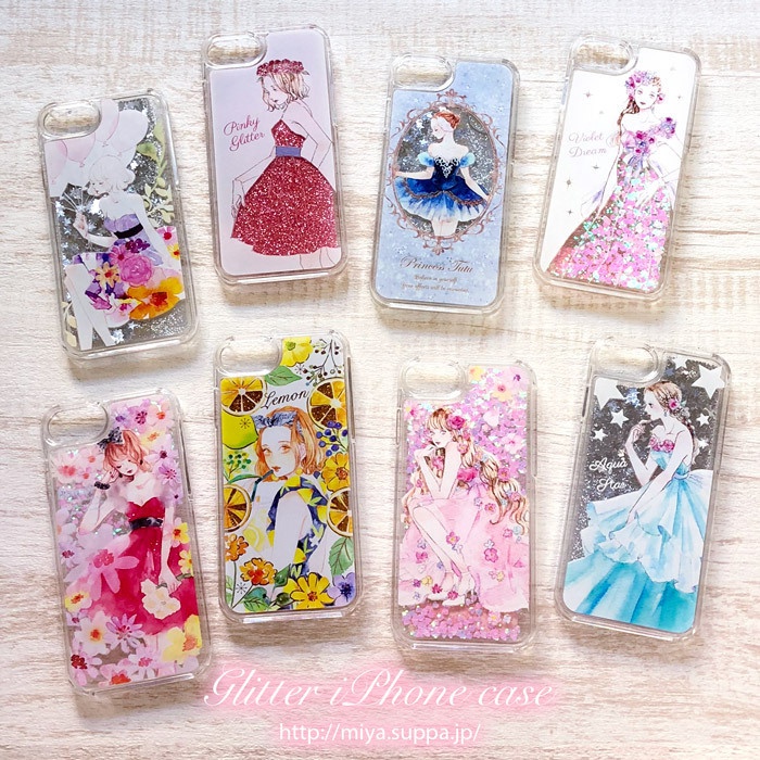 《受注生産》iPhone6/6s/7用グリッターケース