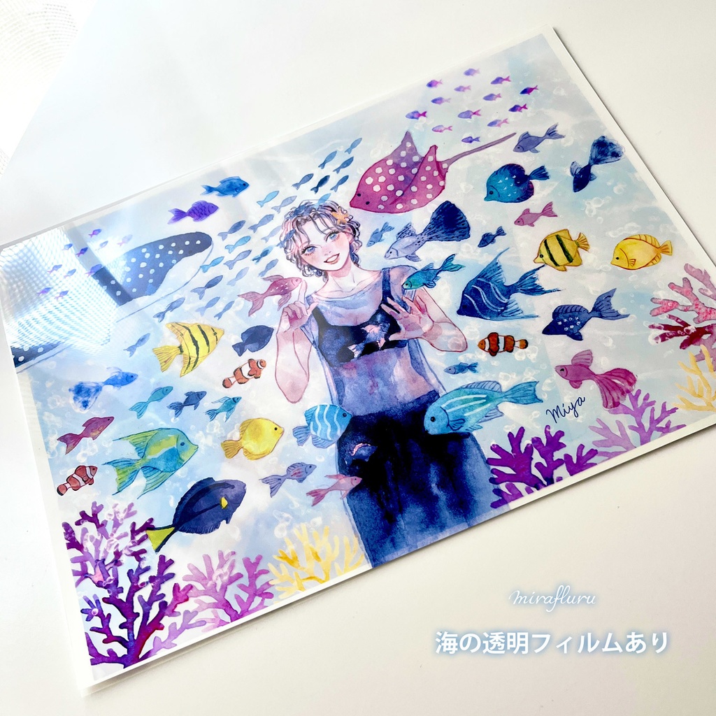 【送料無料】ミニポスター「海の中」