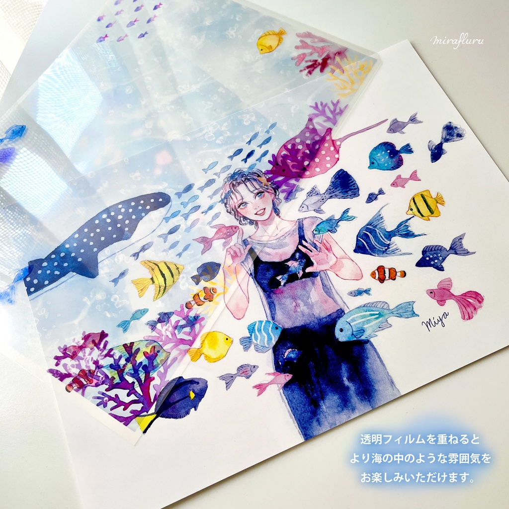 【送料無料】ミニポスター「海の中」