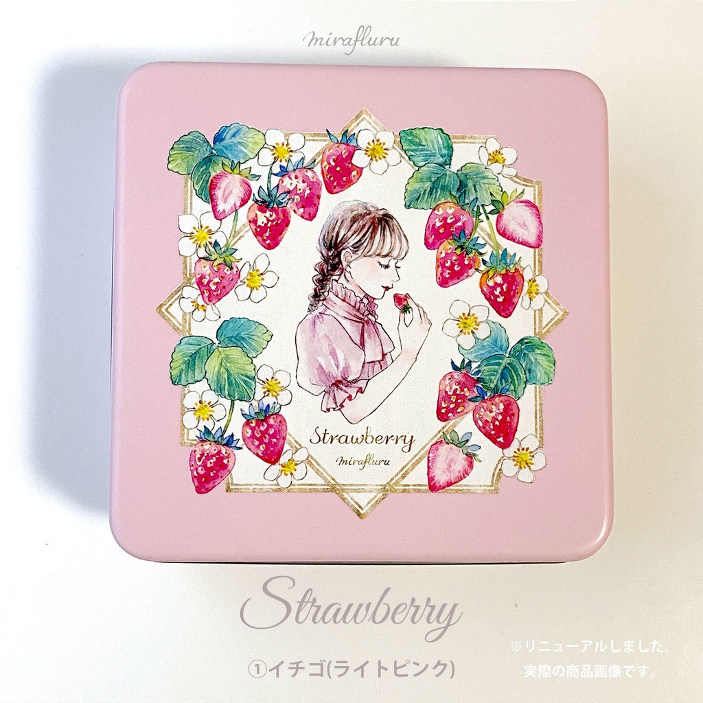 スクエア缶入メッセージカード「イチゴとレモン」