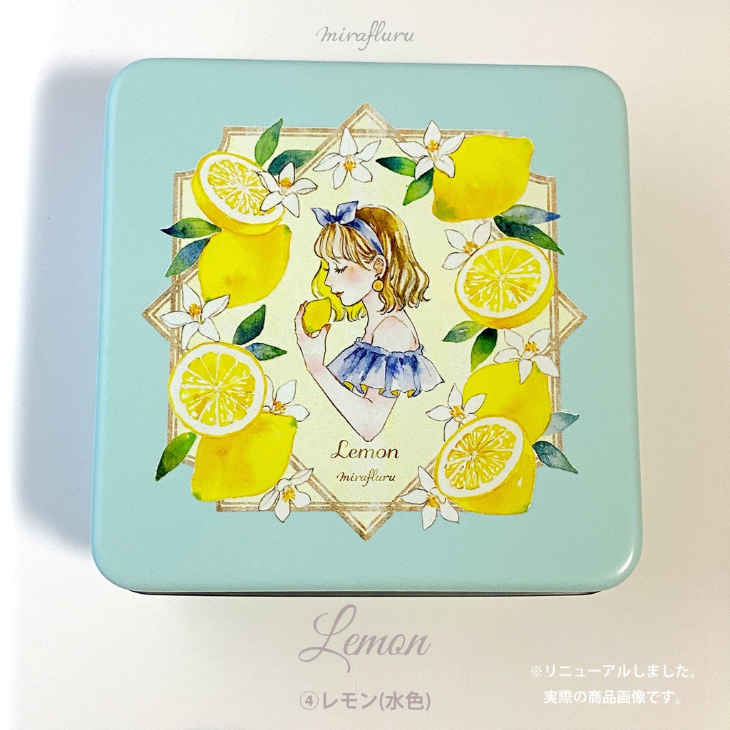 スクエア缶入メッセージカード「イチゴとレモン」