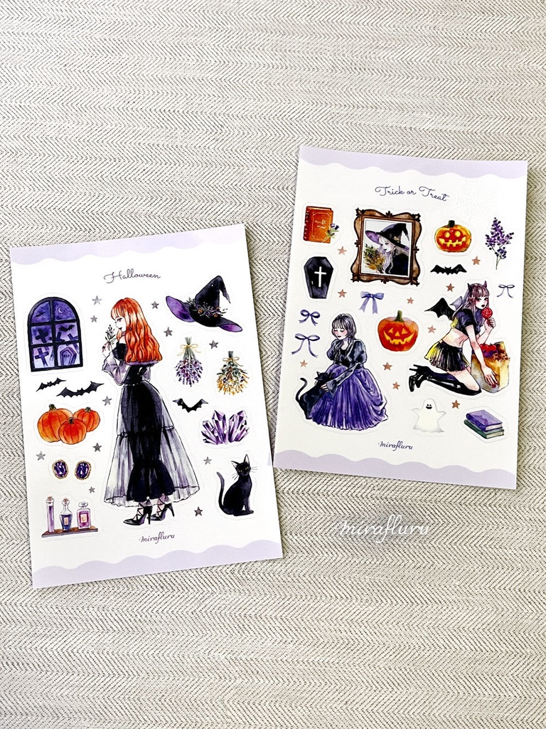 ハーフカットシール『ハロウィーン』