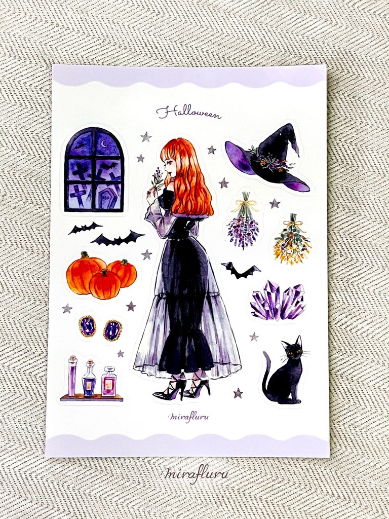 ハーフカットシール『ハロウィーン』