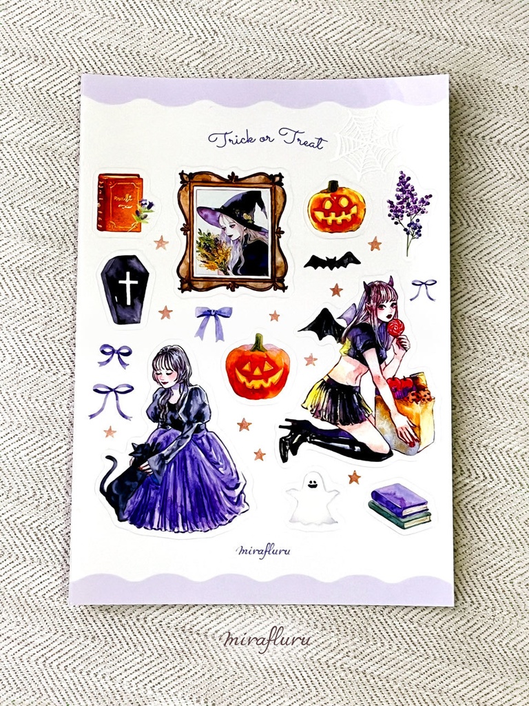 ハーフカットシール『ハロウィーン』