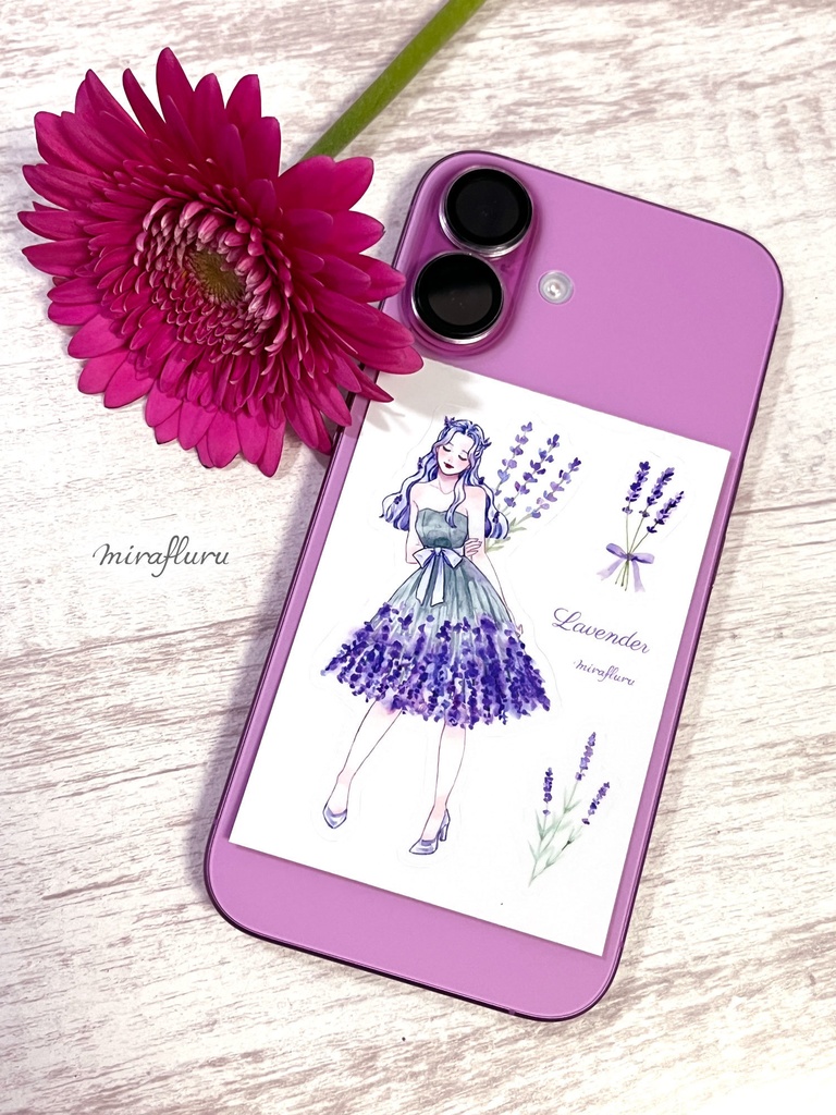 花ドレスのミニシール