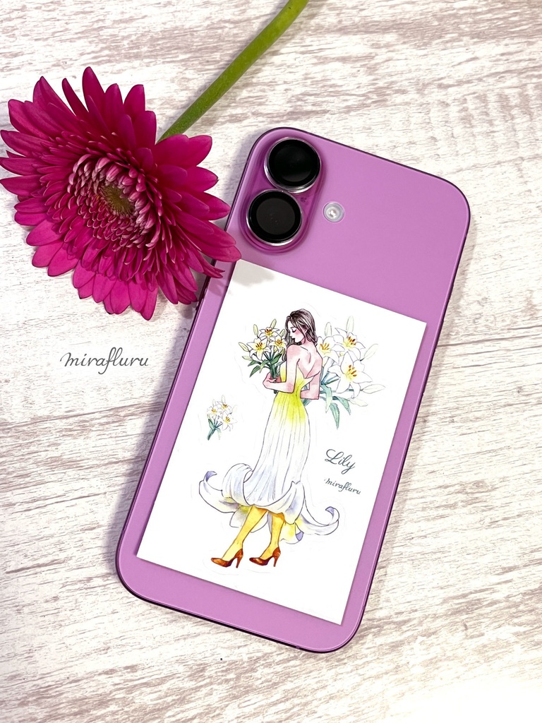 花ドレスのミニシール