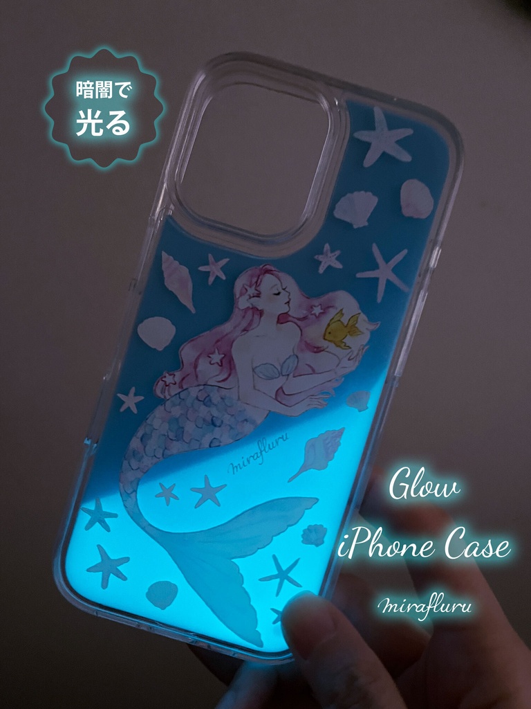 《受注生産》蓄光ネオンiPhoneケース『マーメイド』